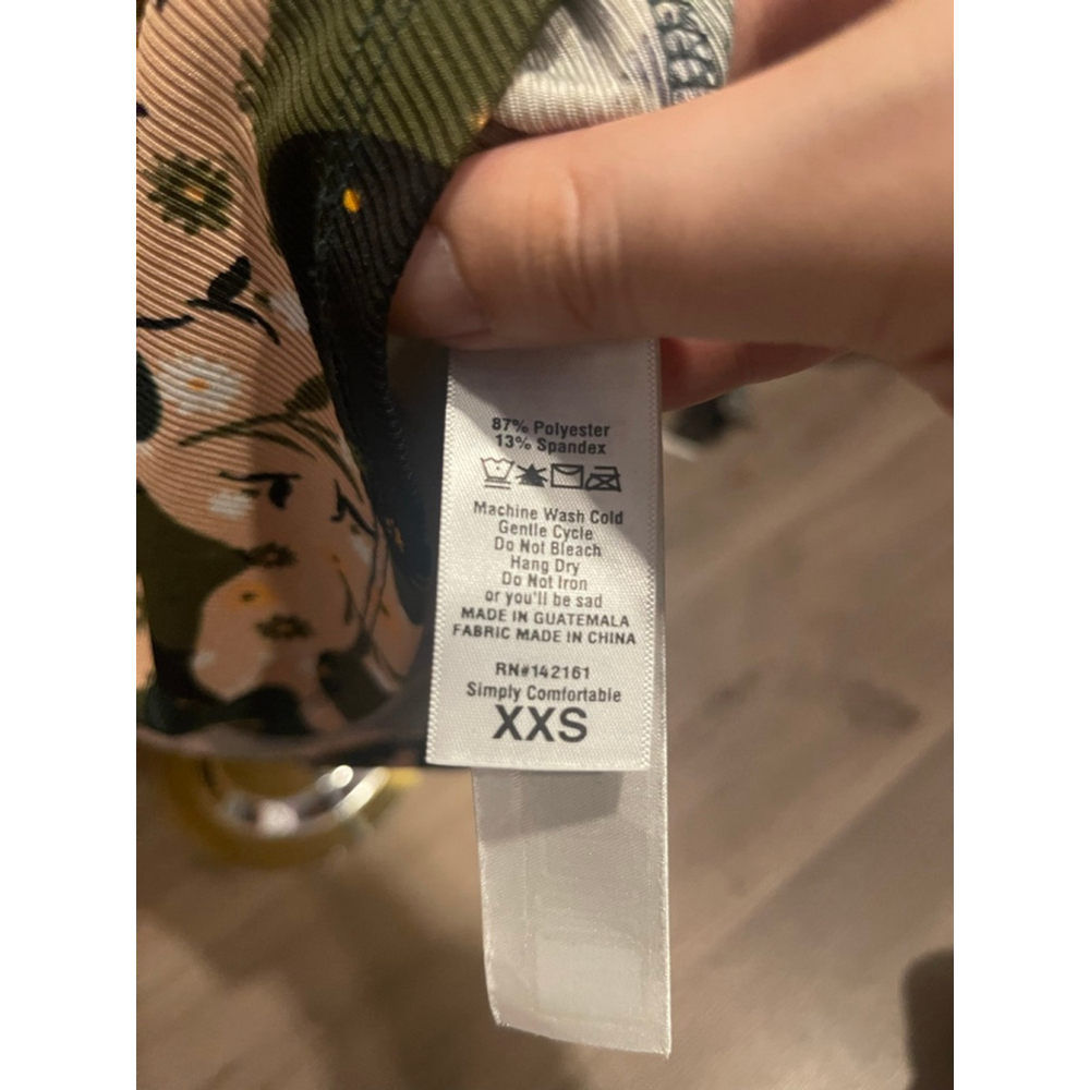 Women's LuLaRoe Cocoa Tank Top XXS Green Beige Camo - Picture 3 of 3